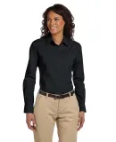 Harriton M510W Ladies' 3.1 oz. Essential Poplin BLACK