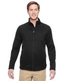 Harriton M745 Men's Task Performance Fleece Full-Z BLACK