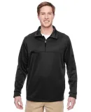 Harriton M730 Adult Task Performance Fleece Quarte BLACK