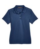 Harriton M345W Ladies' Advantage IL Snap Placket P in Dark navy