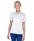 Harriton M345W Ladies' Advantage IL Snap Placket P WHITE