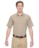 Harriton M610S Men's Paradise Short-Sleeve Perform KHAKI