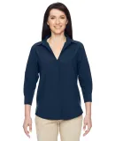 Harriton M610W Ladies' Paradise 3/4-Sleeve Perform NAVY