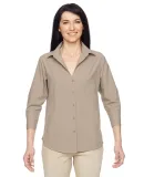 Harriton M610W Ladies' Paradise 3/4-Sleeve Perform KHAKI