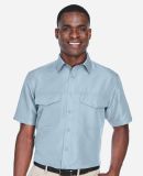 Harriton M580 Men's Key West Short-Sleeve Performa in Cloud blue