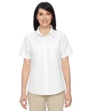 Harriton M580W Ladies' Key West Short-Sleeve Perfo WHITE