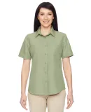 Harriton M580W Ladies' Key West Short-Sleeve Perfo GREEN MIST