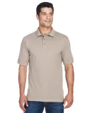 Harriton M200 Men's 6 oz. Ringspun Cotton Piqué S STONE