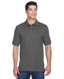Harriton M200 Men's 6 oz. Ringspun Cotton Piqué S CHARCOAL