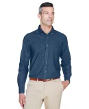 Harriton M550T Men's Tall 6.5 oz. Long-Sleeve Deni DARK DENIM