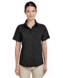 Harriton M610SW Ladies' Paradise Short-Sleeve Perf BLACK