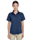 Harriton M610SW Ladies' Paradise Short-Sleeve Perf NAVY