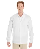 Harriton M425 Men's Pilbloc™ V-Neck Button Cardi WHITE