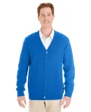 Harriton M425 Men's Pilbloc™ V-Neck Button Cardi TRUE ROYAL