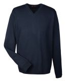 Harriton M420 Men's Pilbloc™ V-Neck Sweater in Dark navy