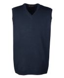 Harriton M415 Men's Pilbloc™ V-Neck Sweater Vest in Dark navy
