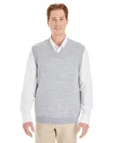 Harriton M415 Men's Pilbloc™ V-Neck Sweater Vest GREY HEATHER