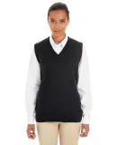 Harriton M415W Ladies' Pilbloc™ V-Neck Sweater V BLACK