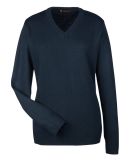 Harriton M420W Ladies' Pilbloc™ V-Neck Sweater in Dark navy