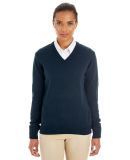 Harriton M420W Ladies' Pilbloc™ V-Neck Sweater DARK NAVY