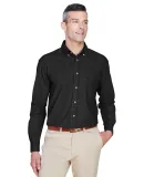 Harriton M550 Men's 6.5 oz. Long-Sleeve Denim Shir WASHED BLACK