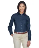 Harriton M550W Ladies' 6.5 oz. Long-Sleeve Denim S DARK DENIM