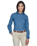 Harriton M550W Ladies' 6.5 oz. Long-Sleeve Denim S LIGHT DENIM