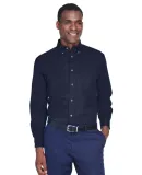 Harriton M500 Men's Easy Blend™ Long-Sleeve Twil NAVY