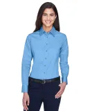 Harriton M500W Ladies' Easy Blend™ Long-Sleeve T LT COLLEGE BLUE