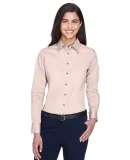 Harriton M500W Ladies' Easy Blend™ Long-Sleeve T BLUSH