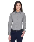 Harriton M500W Ladies' Easy Blend™ Long-Sleeve T DARK GREY