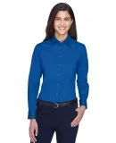 Harriton M500W Ladies' Easy Blend™ Long-Sleeve T FRENCH BLUE