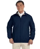 Harriton M710 Adult Microfiber Club Jacket NAVY/ STONE