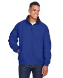 Harriton M740 Adult Fleece-Lined Nylon Jacket TRUE ROYAL/ BLK