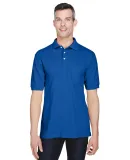 Harriton M265P Men's 5.6 oz. Easy Blend™ Polo wi TRUE ROYAL