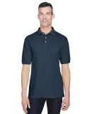 Harriton M265P Men's 5.6 oz. Easy Blend™ Polo wi NAVY