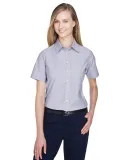 Harriton M600SW Ladies' Short-Sleeve Oxford with S OXFORD GREY