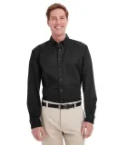 Harriton M581 Men's Foundation 100% Cotton Long-Sl BLACK