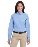 Harriton M581W Ladies' Foundation 100% Cotton Long INDUSTRY BLUE