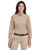 Harriton M581W Ladies' Foundation 100% Cotton Long KHAKI