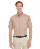 Harriton M582 Men's Foundation 100% Cotton Short-S KHAKI