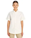 Harriton M582W Ladies' Foundation 100% Cotton Shor WHITE