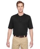 Harriton M400 Adult Short-Sleeve Performance Henle BLACK