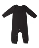 Rabbit Skins 4412 Infant Long Legged Baby Rib Body BLACK