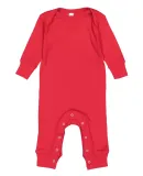 Rabbit Skins 4412 Infant Long Legged Baby Rib Body RED