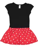 Rabbit Skins 5320 Infant Baby Rib Dress BLACK/ RED DOT