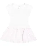 Rabbit Skins 5320 Infant Baby Rib Dress WHT/ BALERNA STR