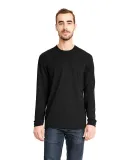 Next Level Apparel 6411 Unisex Sueded Long Sleeve  in Black