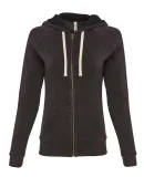 Next Level Apparel 9603 Ladies' PCH Raglan Zip Hoo HEATHER BLACK