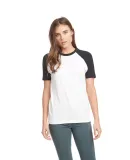 Next Level Apparel 3650 Unisex Raglan Short Sleeve in Black/ white